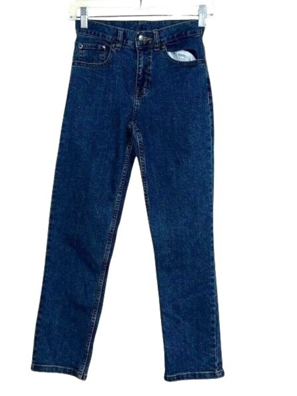 Place Boy  Blue Denim Straight-Leg Jeans Size 18 Adjustable Waist